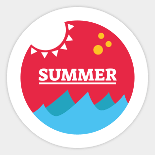 red summer Sticker